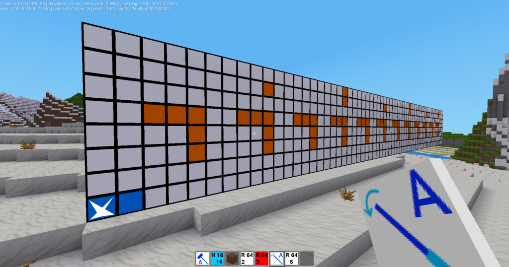 Vertical placed ruller with 5-block design